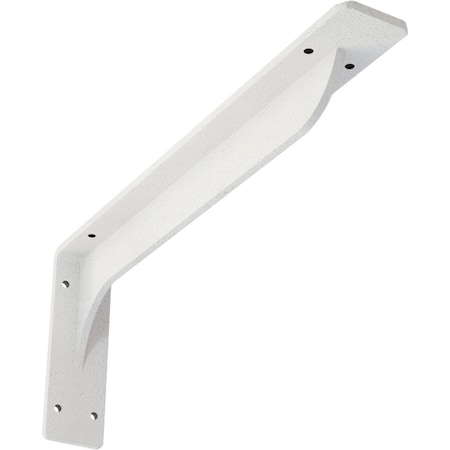Ekena Millwork Embrey Steel Bracket, Hammered White 2"W x 16"D x 6 1/2"H BKTM02X16X06EBHWH